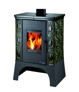 EBOLI AL II z wymiennikiem wodnym, kafle zielone