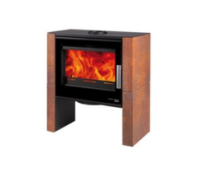 DALE, czarna, okładzina kaflowa rdzawa patyna