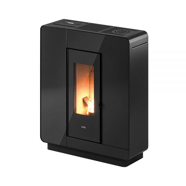 piecyk na pellet Elle Plus 9,0 kW – Cadel  czarne szkło