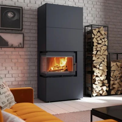 Kominek powietrzny Simple Box 8 kW Ø 200 Black